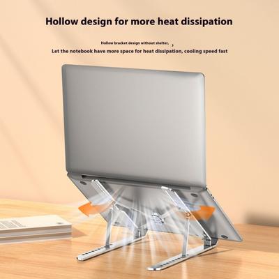 Laptop Stand Bracket with 10-Height Adjustable Foldable Design 10kg Load-Bearing Capacity Notebook Holder with Anti-Slip Pads
