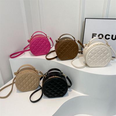 Bags Fashion Small Round Bags Niche Pressure Shell Handbags Large Capacity Textured Shoulder Bags Crossbody Bags
