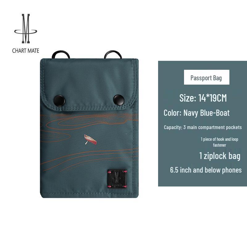 Unisex Travel Passport Holder with Lanyard - Double-Layer Neck Pouch for Secure Document Storage