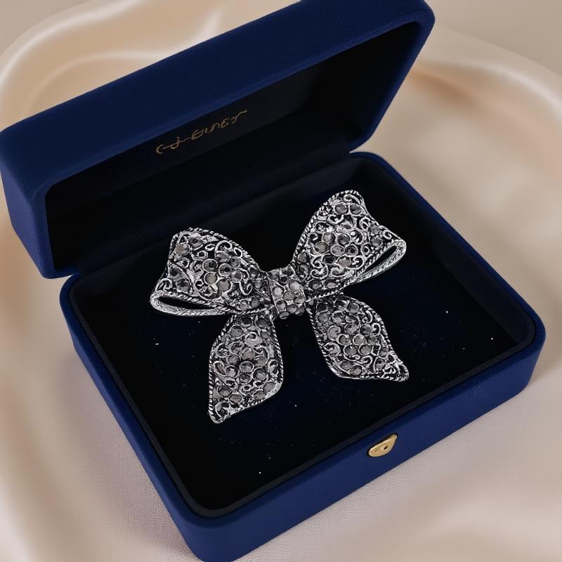 Funkelnde Strass Schleifen Broschen Für Damen Unisex Büro Party Freund Geschenke Schmuck Accessoires