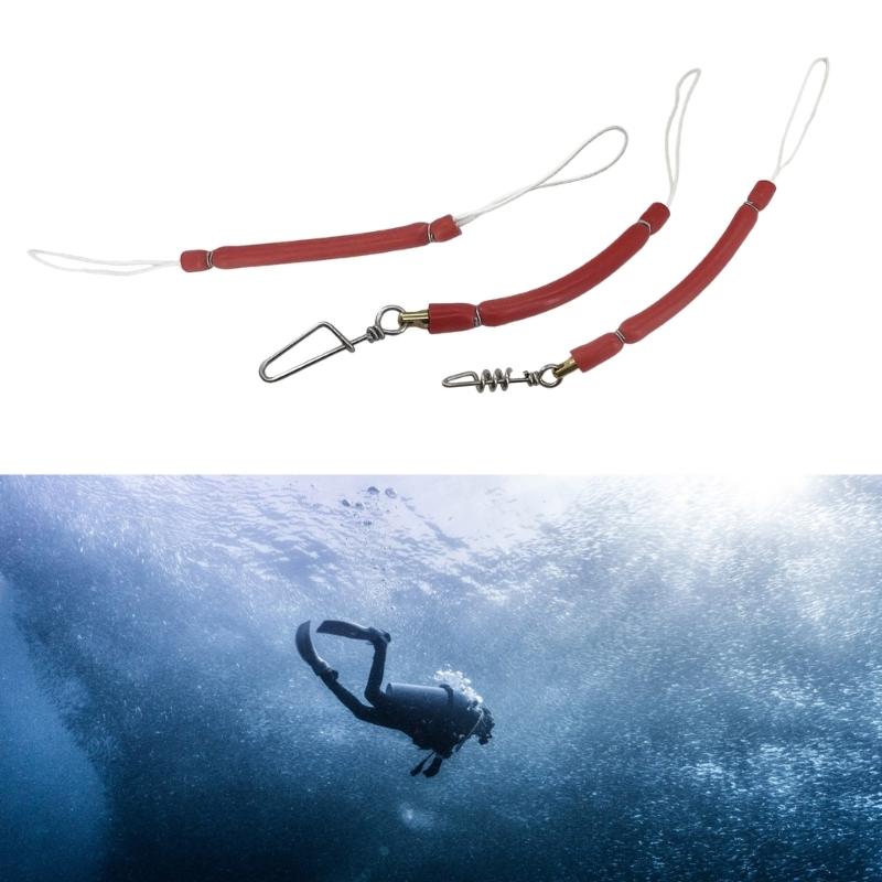 Rust Resistant Fishing Shock Cord With Rotating Clip and Rubber Tube Spearfishing Stainless Steel Shock Absorbers Cord