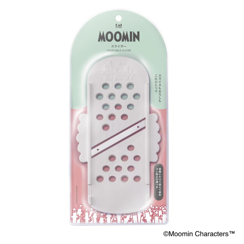 KAI Corporation Slicer Moomin Made in Dishwasher Easy to for Grating DH7405 Grater, Design, Japan, Safe, Clean, Radishes, White,