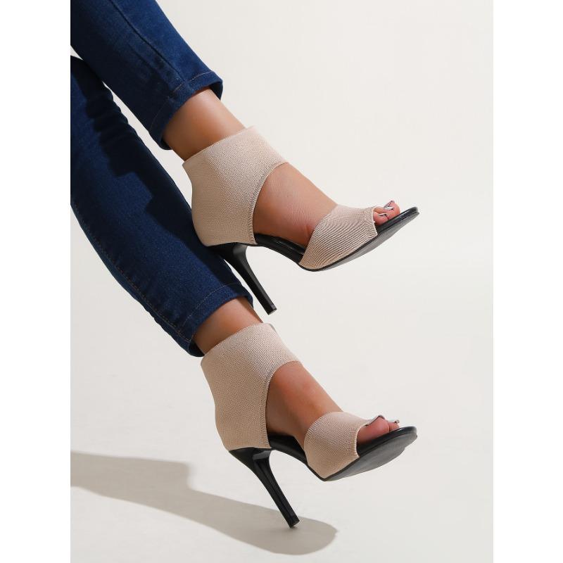 Sexy Leopard Print High Heel Fine Heel Sandals Women