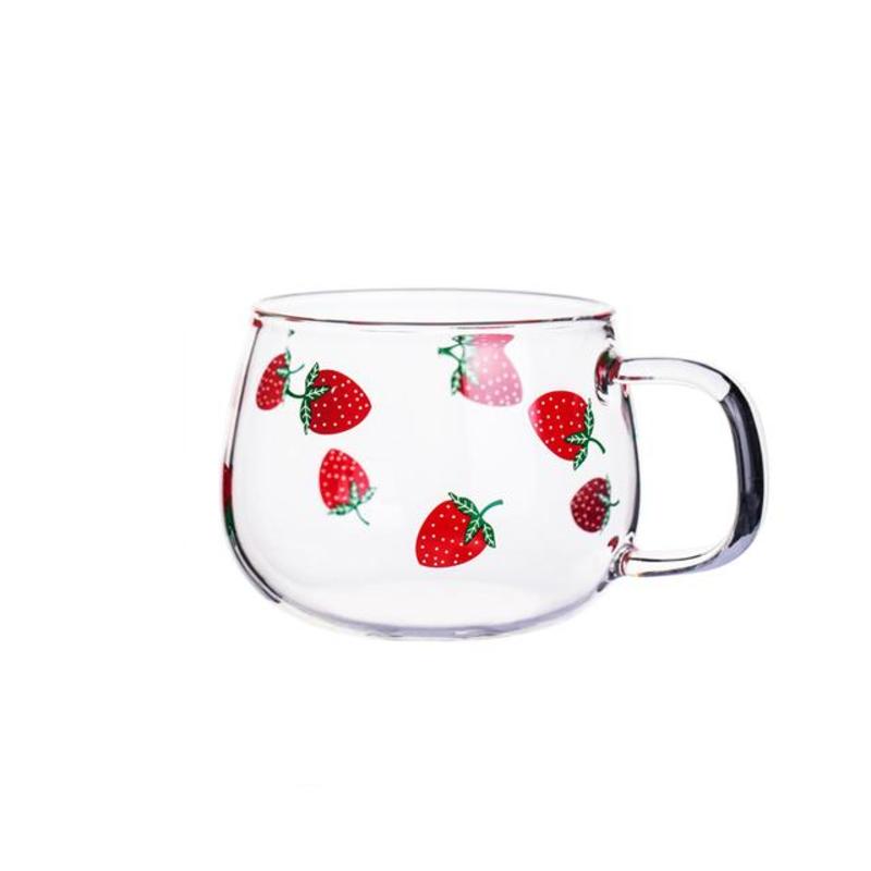 Nordic Creative Glass Cup Coffee Cup Strawberry Cup Coffee Sweet Beer Beer Tea Cocktail Glass Glass Water Juice Vasos Drinkware DF50BL | Beer Cups