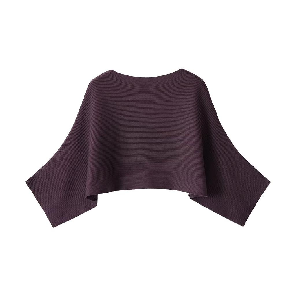 European and American style, new women's clothing, foreign style, long-sleeved one-neck cape knitted sweater 2756044