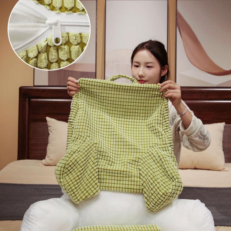 Solid Color Comfortable Stress Reducing Pillows Minimalist Soft Breathable Backrest Cushion At The Bedside Sofa Neck Waist Support Cushion