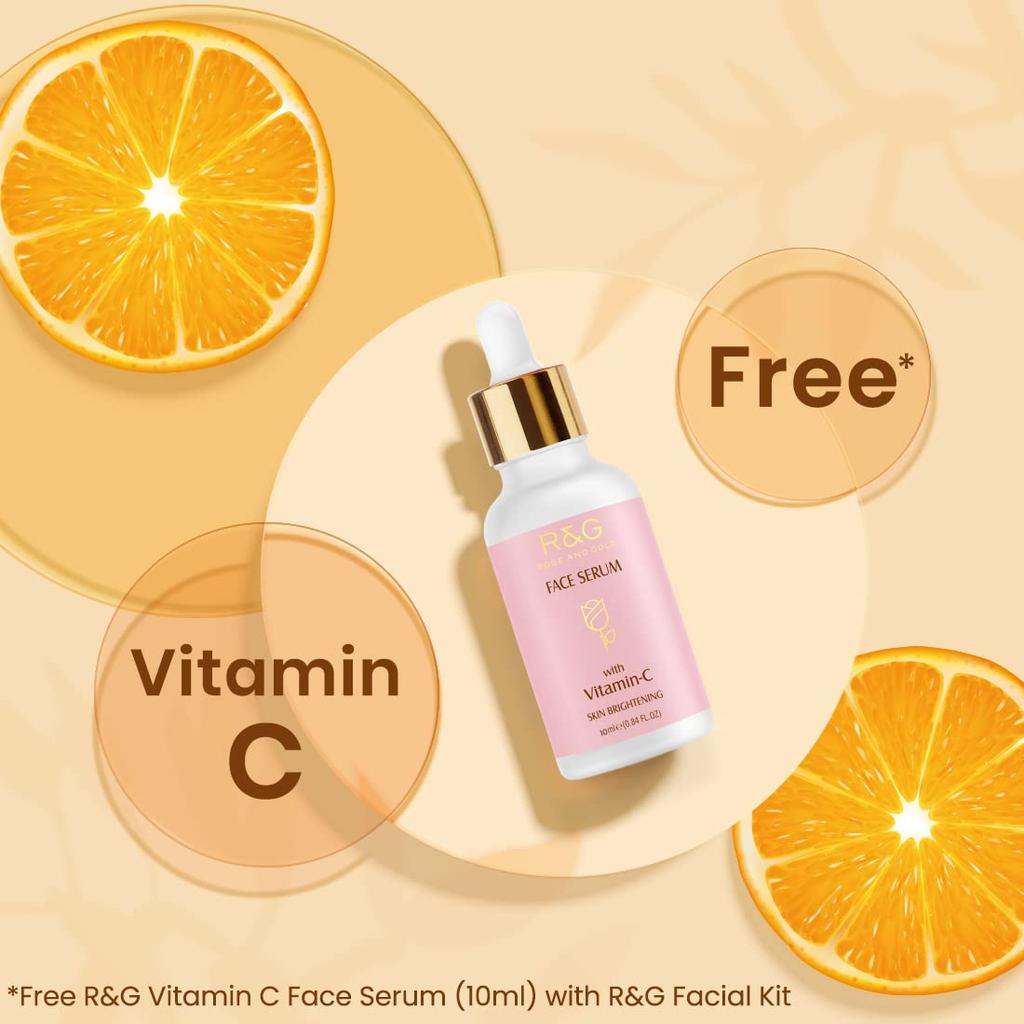 R&G Skin Brightening Facial Kit For Women With Cleansing Milk Scrub Cream Face Pack 4 Steps