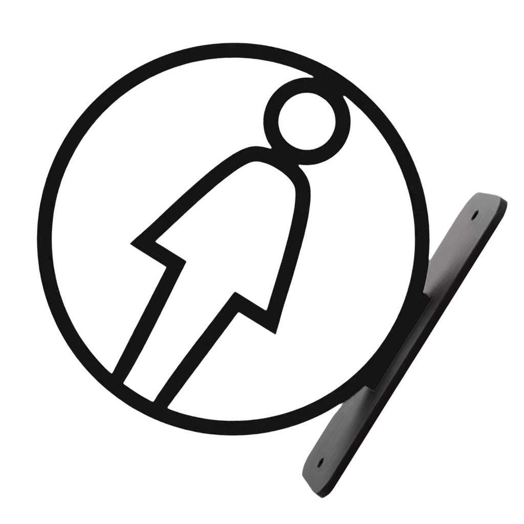 Stylish Restroom Wall Decoration Sign Acrylic Bathroom Signage Clear Washroom Marker for Offices Restaurants Hotel