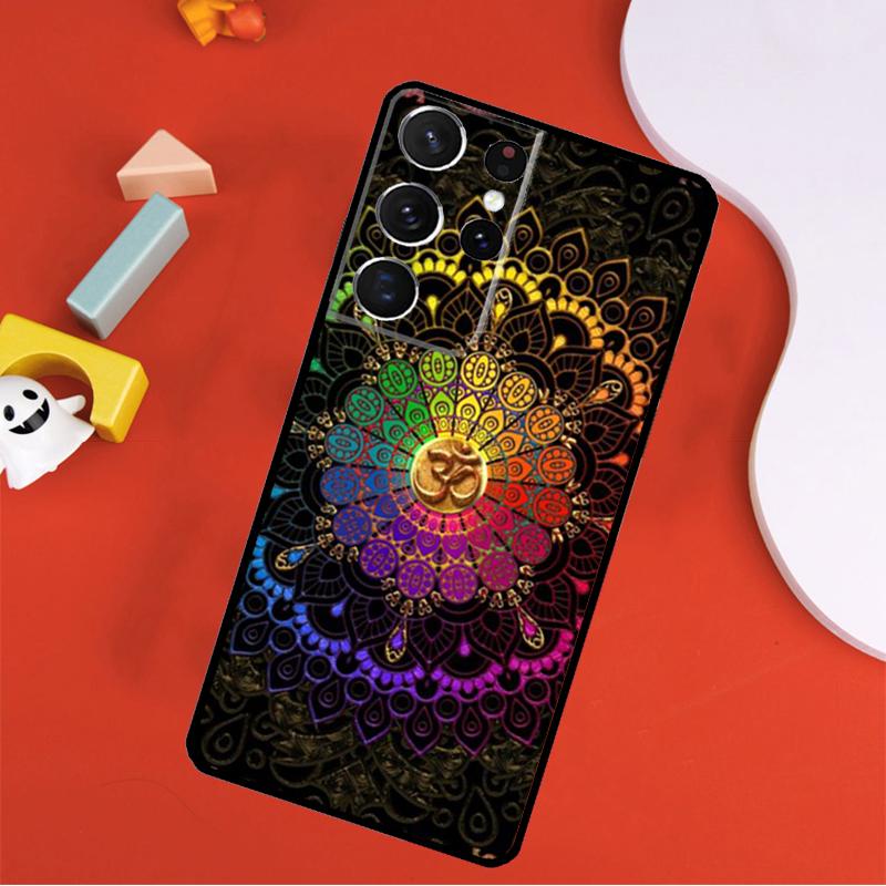 Aum Om Yoga Phone Case For Samsung Galaxy S24 Ultra S25 Ultra S9 S10 S20 S21 S22 S23 Plus S24 FE Cover