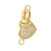 Versatile Jewelry Making Clasps Fashionable Gold Jewelry Clasp Set with Cubic Zirconia for DIY Jewelry Creations