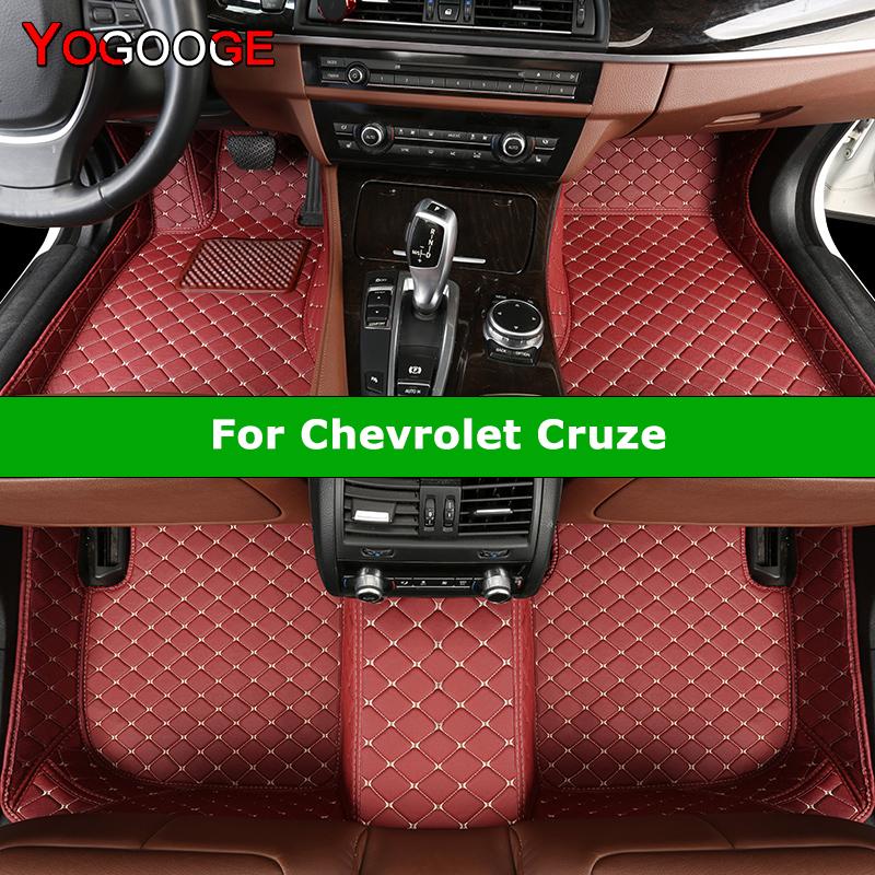 YOGOOGE Custom Car Floor Mats For Chevrolet Cruze Auto Carpets Foot Coche Accessorie RP1