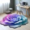 Non-slip Peony Floor Mat Special-shaped Bathroom Floor Mat  for Living Room Tea Table Bedside