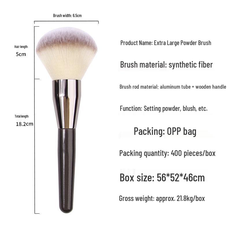 Extra großer flauschiger Puderpinsel: Weiche Borsten zum Setten & Konturieren