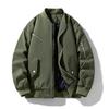 Unisex American Style Autumn/Winter Baseball Collar Flight Jacket, Thick Cotton Padded, Trendy Brand, Plus Size Outerwear.