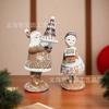 New Outdoor Christmas Couple Santa Claus Statue Ornament Gifts Resin Crafts Ornament