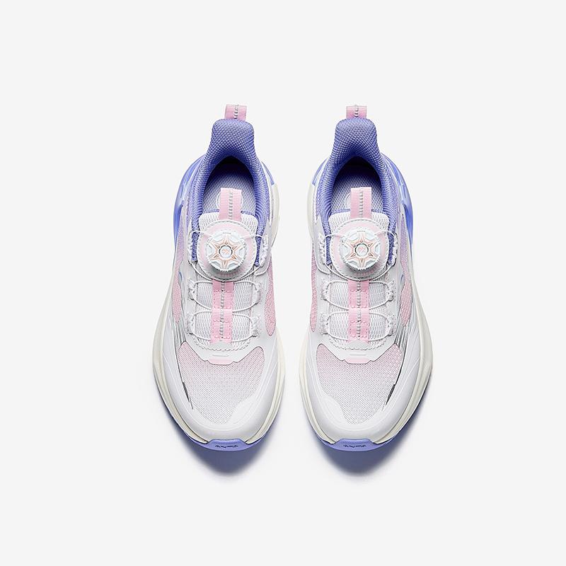 Anta Kids Synthetic Leather PG7 Youth Edition Lightweight Shock Absorption Low Top Running Shoes Kids running shoes White Blue Pink 322445531-2