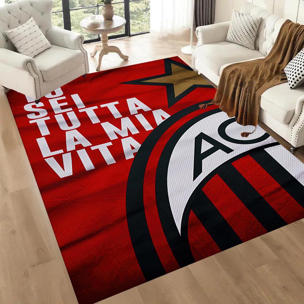 Tappeto Ac Milan Tappeto per Ufficio Adatto per Sala Giochi Studio Soggiorni Balcone Tappeto Antiscivolo Decora Uffici Migliore per Natale