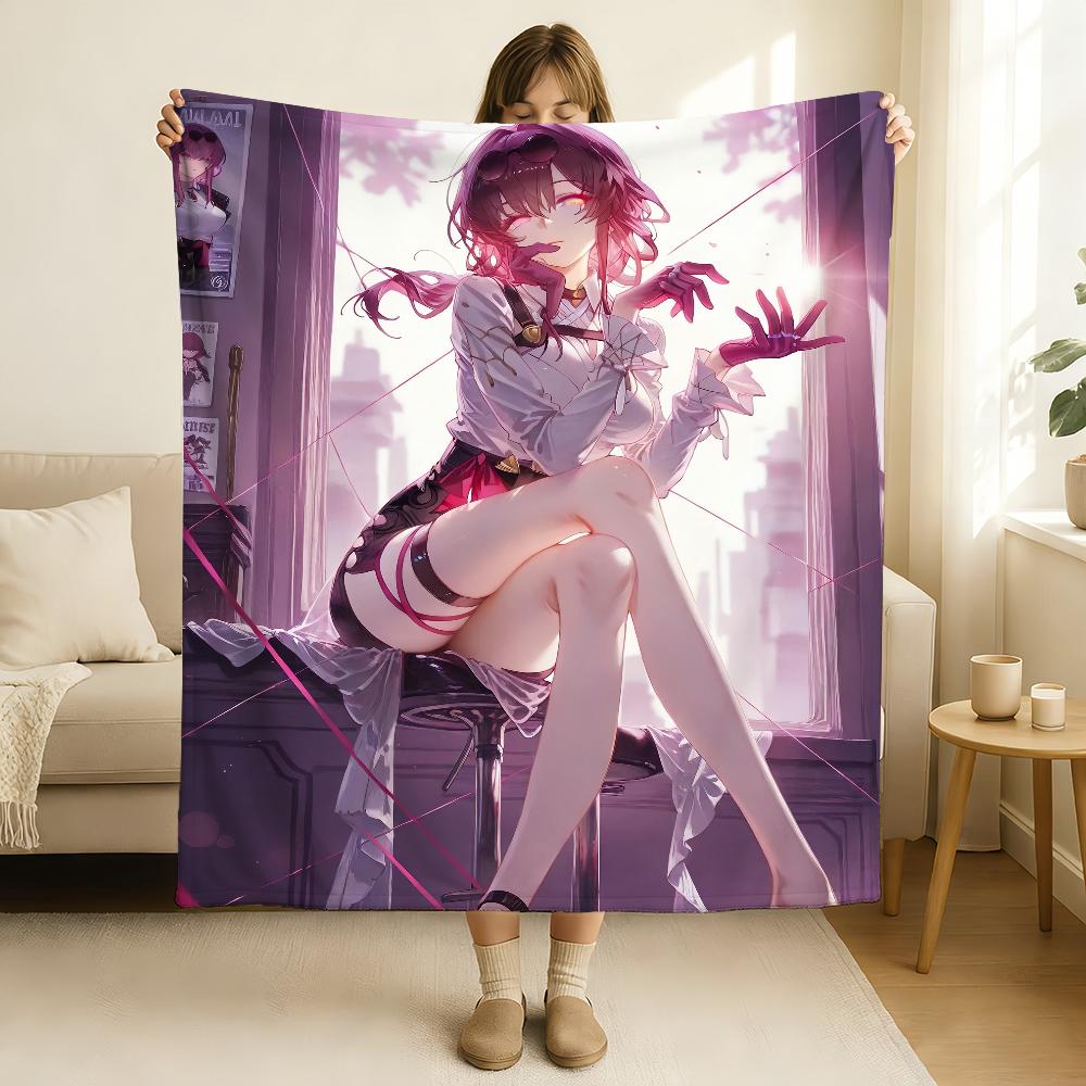 Game Honkai Star Rail Kafka Blanket Soft and Skin Friendly For Couch Bed Napping Bedspread All Seasons Comforter