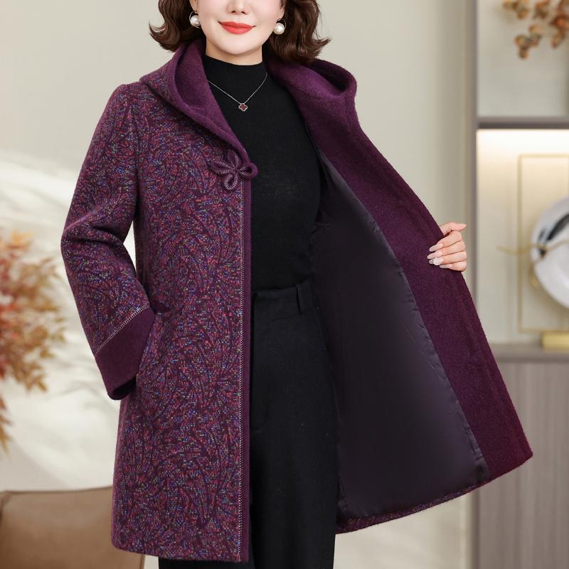 Plus Size XL-6XL Winter Jackets Woman Clothes Thick Warm Outerwears Hooded Elegant Loose Middle Age Women's Coat