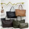 New Double-sided Woven Tote Bag Women's Genuine Leather Shoulder Handbag Large-capacity Shopping Bag Vegetable Basket Commuter Versatile