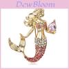 Mermaid Brooch With Rhinestone Embellishments For Fashion Accessories And Gift Ideas