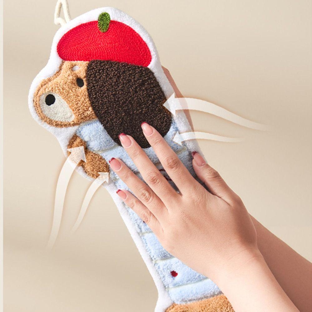 Quick Drying Cleaning Towel Hanging Dishcloths Cute Dachshund Shaped Hand Towel  Bathroom