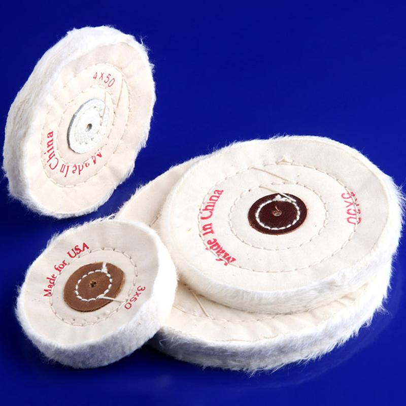 3/4/5/6/7/8" Wheels Buffing Polishing Wheel Cotton Lint Cloth Buffing Wheel Gold Silver Jewelry Mirror Polishing Wheel Flannelette