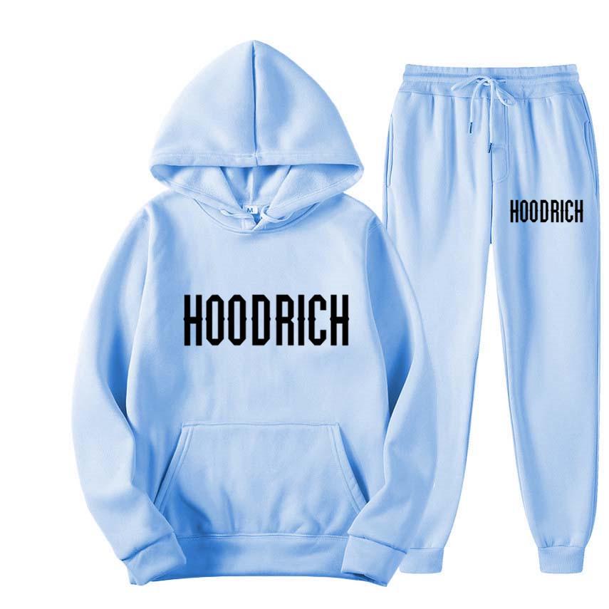 Men's HOODRICH Letter Print Casual Hoodie Sweatshirt Set - Sportswear