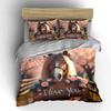Romantic Floral Horse Decor Set Bedding Set with 1 Duvet Cover 2 Pillowcases Single Double King Queen Gift