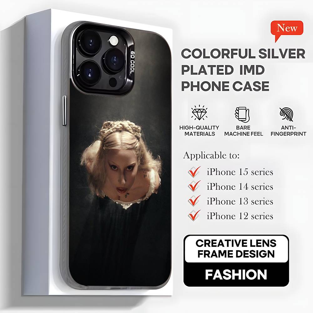 

L-Lady G-Gaga Abracadabra Phone Case For iPhone 16,15,14,13,12,11,Mini,Pro,MAX,plus,Black Matte Shockproof Cover iPhone12
