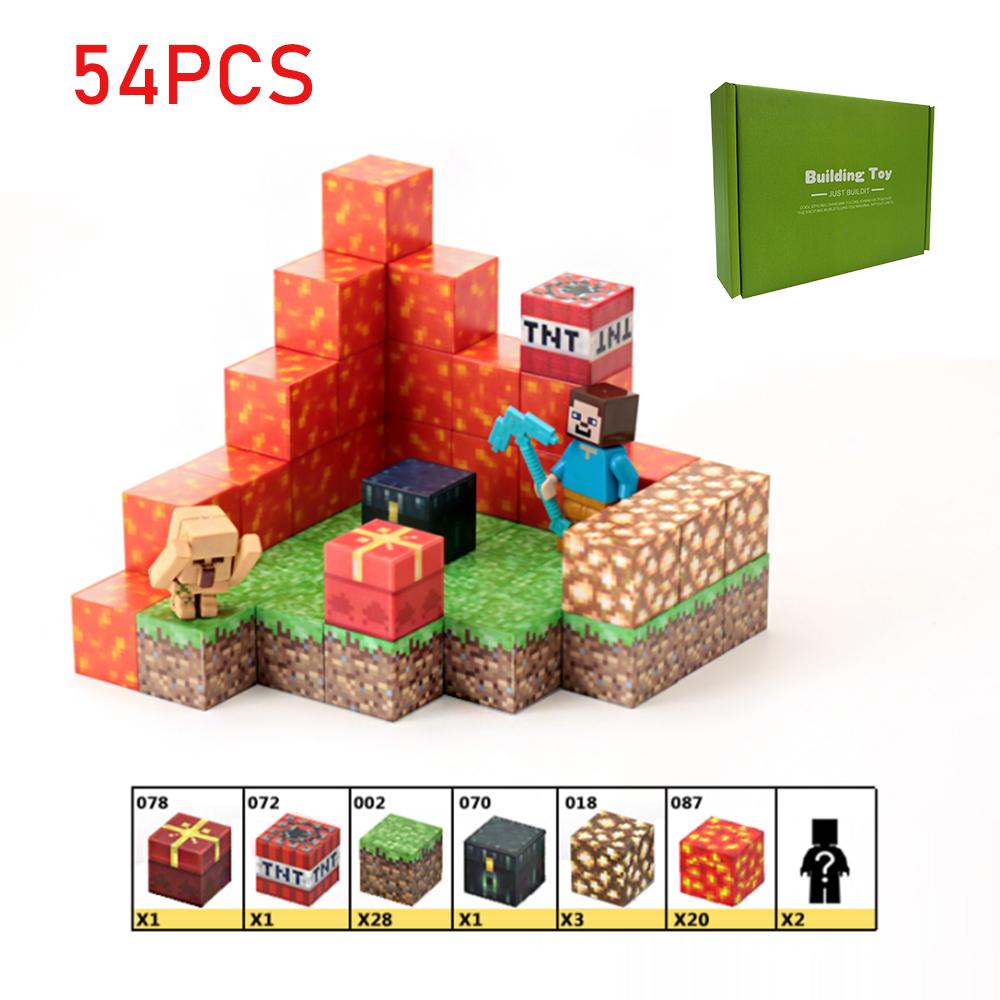 Kids Magnetic Blocks Scenery Architecture Building Model DIY Assembly Bricks Creative STEM Learning Toys Gift