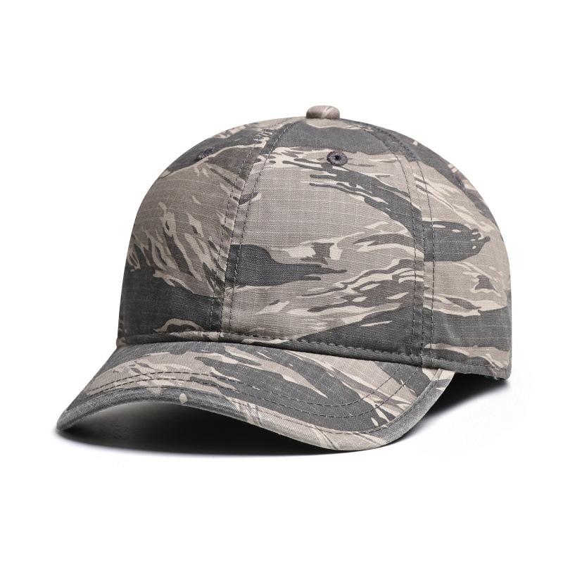 Camouflage Kappe mit kurzem Schirm, weiche Kappe, Baseballkappe für Herren und Damen, vielseitig, lässig, für draußen, kleine Schirmmütze, Retro Mode