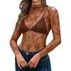 Women's Semi-turtleneck See-through Long-sleeved T-shirt Sexy Y2K Mesh Top