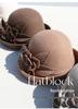 Women's Retro Wool Felt Bucket Hat - Elegant Folded Brim for Autumn/Winter