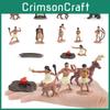 Indian Warrior Pvc Figurine Collection With Animal Figures For Display And Gift