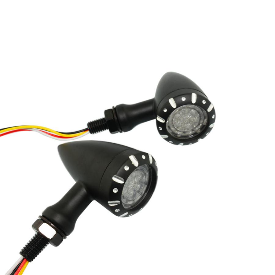 1 Paar Universal Motorrad Rot Gelb LED Bremslicht DRL Blinker Rücklicht