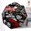 1pc Misfits Skulls Automatic Open, Windproof, Compact Travel Umbrella, Gift for Birthday, Christmas, Business 93028