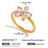 Titanium Steel Zirconium Ring - Luxurious and High-end Jewelry Finger Ring Made of Stainless Steel
