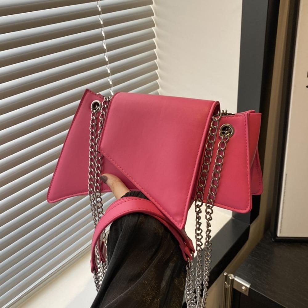 

Elegant Simple PU Leather Bag Irregular Shape Crossbody Bag New Tote Bag зелёный