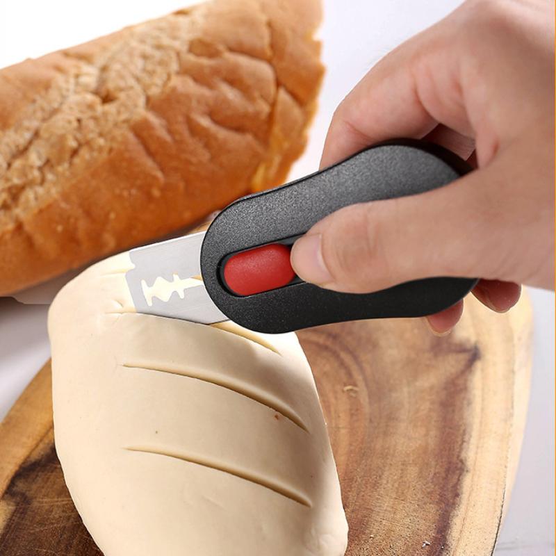 Sada čepelí na nařezávání chleba Nástroj na nařezávání těsta na domácí kváskový chléb s 5 náhradními čepelemi Žiletky Nůž na nařezávání chleba Řezačka