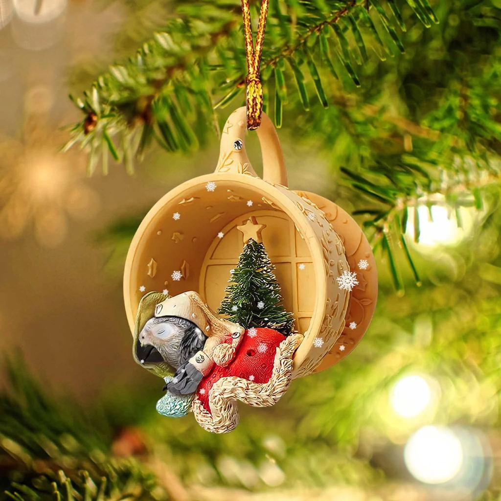 2023 Christmas Tree Pendant Cute Dog Animal Droplet Ornament New Year Festive Party