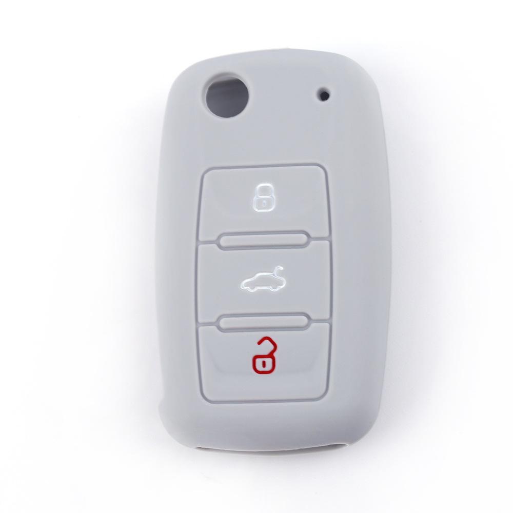 Suitable for Volkswagen Bora Santana Golf Car Silicone Key Cover Soft Rubber Key Bag Remote Control Protective Cover