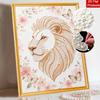 DIY Pearl Embroidery Diamond Painting Kit Majestic Lion Sparkling Beads Art Craft Handmade Decoration Gift for Home