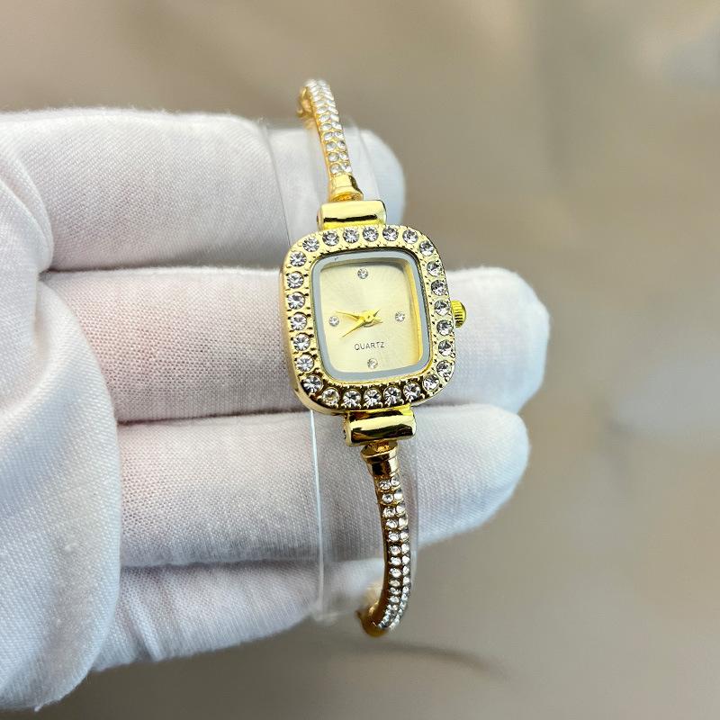 Diamond Bracelet, Small Square Watch, Niche Light Luxury Bracelet, High-end Temperament Women's Watch