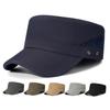 Summer Quick-Drying Flat Top Hat Middle-Aged and Elderly Mesh Sunshade Hat Outdoor Breathable Sports Cap