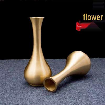 Antike Gold Jade Messing Vase: Kreatives Massivholz-Ornament für Büro oder Wohnzimmer Blumenarrangement und Trockenblumen-Dekoration