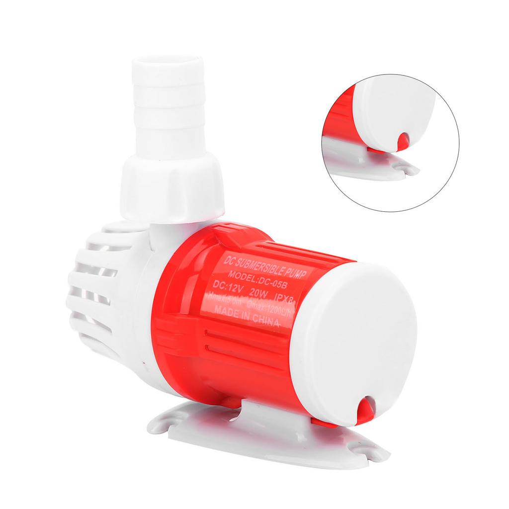 Fish Tank Pump Ultra Quiet Detachable Frequency Conversion Submersible Water Pump20W