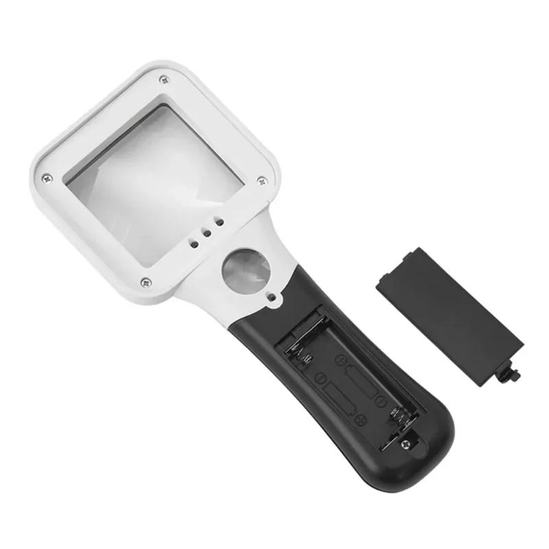 5x 45x Reading Magnifying Glass with LED Lights UV Lamp Handheld Magnifier Illuminated Jewelry Loupe Money Detector for Seniors