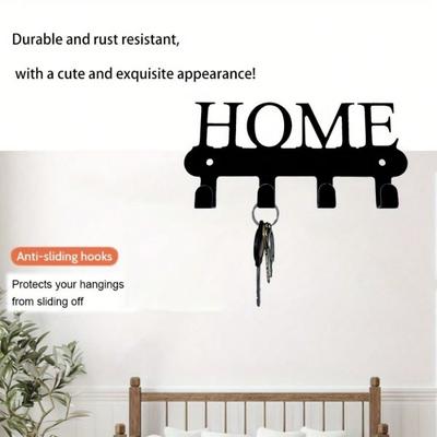 Rust-Resistant Metal Key Hook - Creative Wall-Mounted Organizer For Keys, Hats & Clothes - Perfect For Home Decor