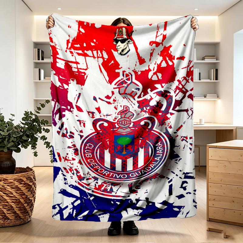 Club Deportivo Guadalajara Print Blanket - Soft & Comfortable, for Bedroom, Travel, Sofa, Home Decoration - Birthday Christmas Gift for Friend